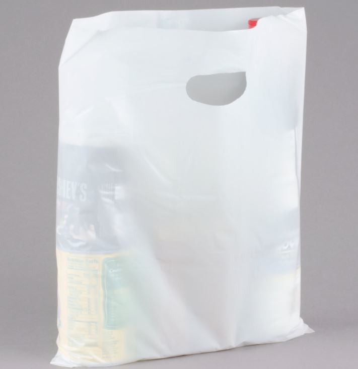 White Lo-Density plastic merchandise bag