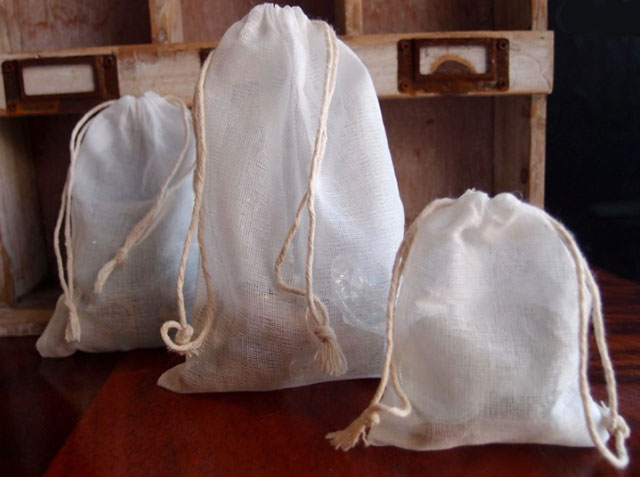 Natural Cotton Muslin Bags