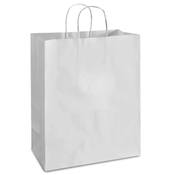 White Kraft paper shopping bag